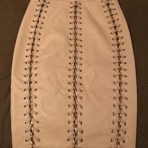 House CB London Leather Skirt